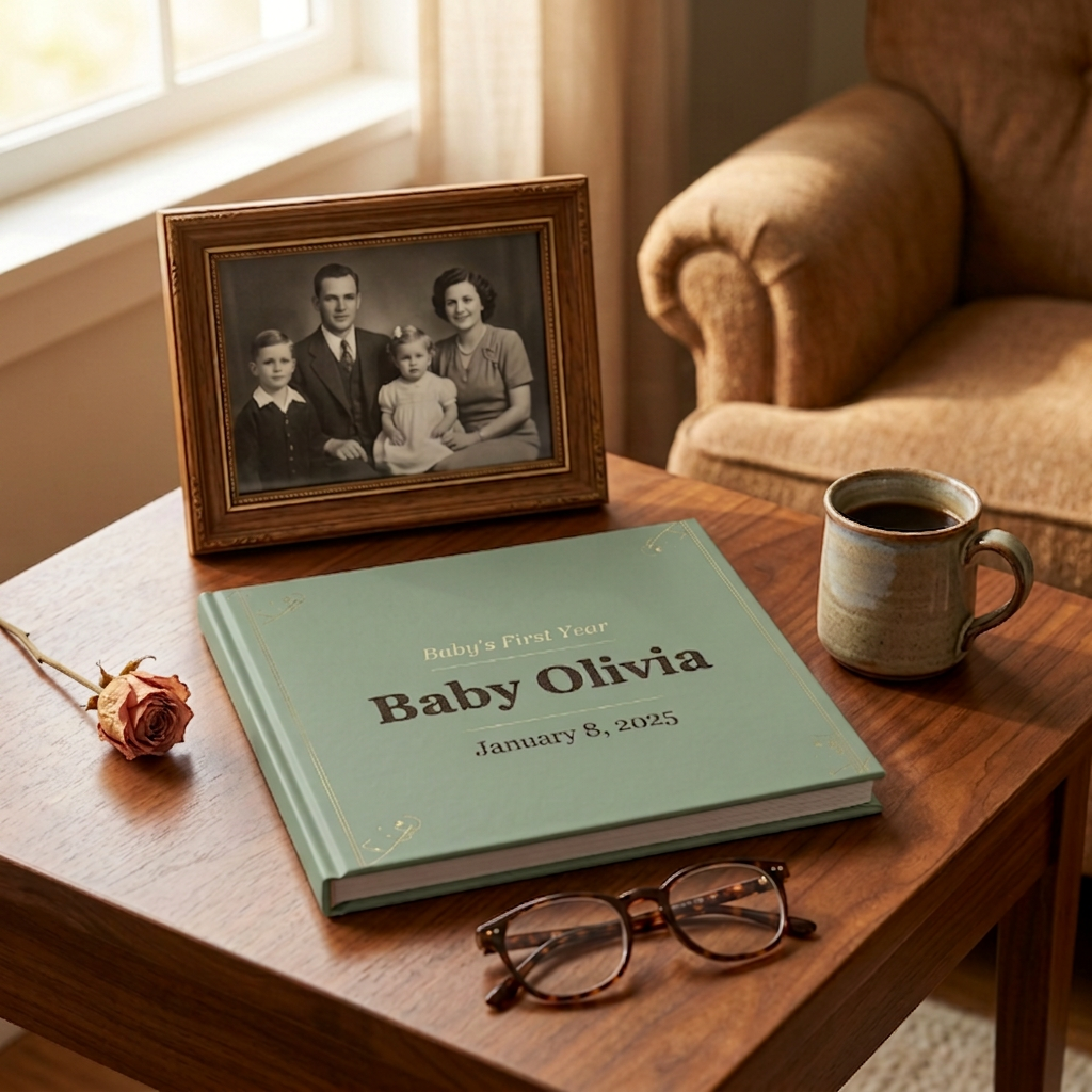 Personalized baby photo album